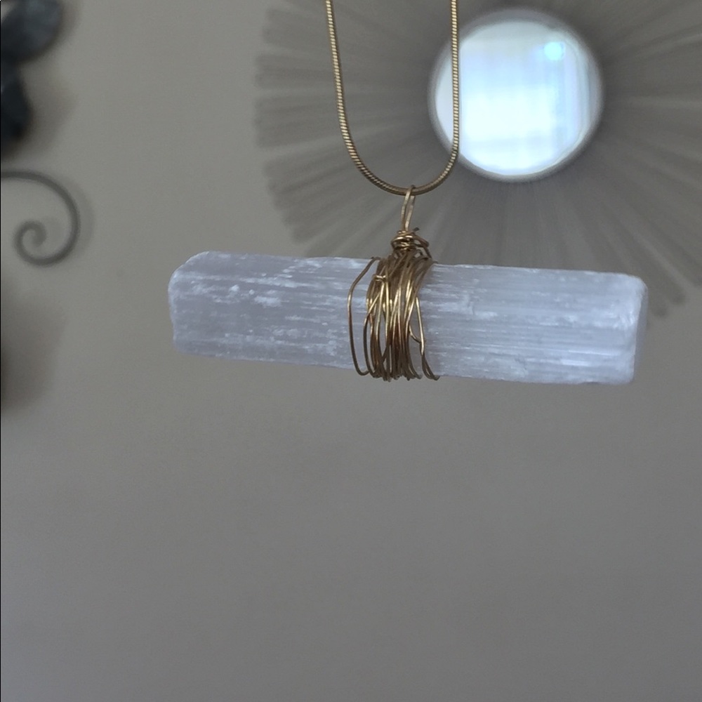 Selenite Crystal Necklace - Picture 3 of 6